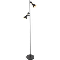 Anne Lighting - vloerlamp - Preto - zwart - metaal - Ø 23cm - GU10 - 4112ZW
