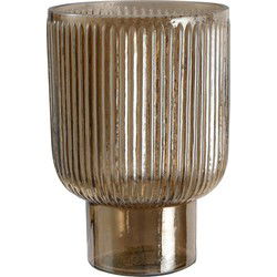 PTMD Danila Windlicht - 14,5 x 14,5 x 21 cm  - Glas - Bruin