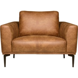 Fauteuil - Tulp - leer Colorado cognac 03