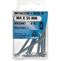 M.schroef moer ck m4x50mm 8st