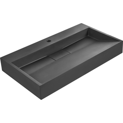 Beliani QUENKO - Wastafel-Zwart-Mineraalgietwerk