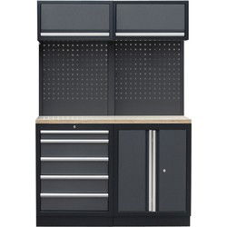 Feistos Gereedschapskast Apollo 5 | 46x136x200 cm - Grijs/zwart