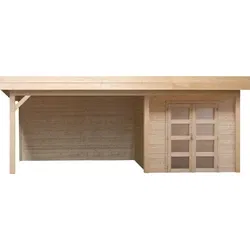 Hillhout vuren tuinhuis parelhoen, 700 x 300 cm