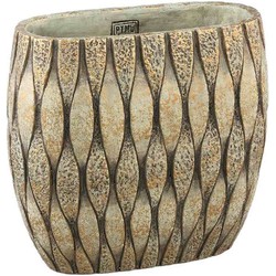 PTMD Bloempot Joedi - 30x15x28 cm - Cement - Taupe