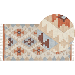 DILIJAN - Kelim vloerkleed - Meerkleurig - 80 x 150 cm - Katoen