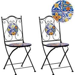Beliani CORIANO - Tuinstoel-Zwart-IJzer