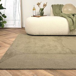 Wollen vloerkleed Twig groen - Interieur05
