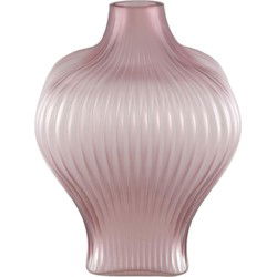 PTMD Vaas Halde - 23x23x30cm - Glas - Roze