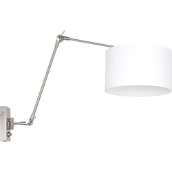 Wandlamp met zwenkbare arm Steinhauer Prestige Chic Zilver