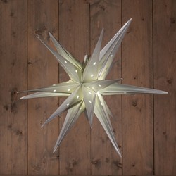 B.O.T. Silver 3D Star 60 cm 10Led Warm White 1,5M