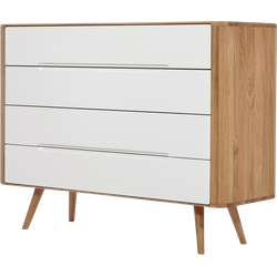 Ena drawer 120 - 4 drawers houten ladekast naturel - 120 x 90 cm