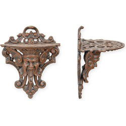 A CAST IRON WALL CONSOLE