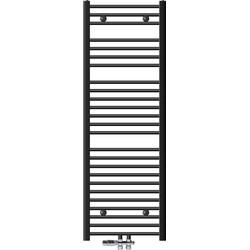 Badkamerradiator Sahara 500 x 1500 mm antraciet gebogen + middenaansluiting