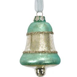 Clayre & Eef Kersthanger Blauw Glas