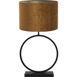 Tafellamp Liva/Gemstone - Zwart/Goud - Ø40x78,5cm