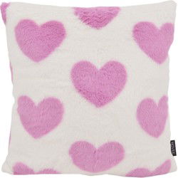 Sierkussen Furry Hart Lichtroze | 45 x 45 cm | Polyester