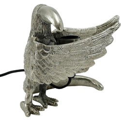 PTMD Kina Tafellamp - 24 x 17 x 21 cm  - Aluminium - Zilver