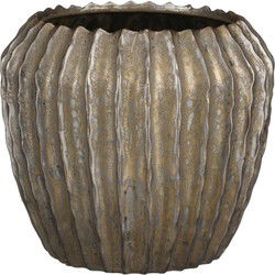 Mica Decorations Noma Bloempot - 24x24x21 cm - Keramiek - Brons
