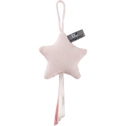Baby's Only Gebreide decoratie hanger ster Robust - Decoratieve accessoires - Classic Roze - Met ophanglusje