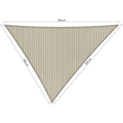 Shadow Comfort driehoek 4x4,5x5m Sahara Sand met Bevestigingsset