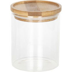 Clayre & Eef Voorraadpot  Ø 8x10 cm Glas Rond Voorraadbus