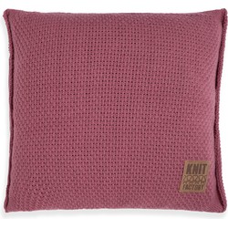 Knit Factory Jesse Sierkussen - Stone Red - 50x50 cm - Inclusief kussenvulling