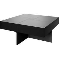 Meubella - Salontafel Dereck - Mat zwart - 85 cm