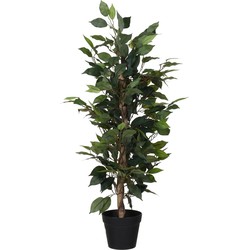 Kunstplant Ficus groen bladeren 95 cm - Kunstplanten