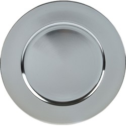 Borood plastic d33h1.5 cm zilver