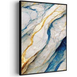 Muurwerken Akoestisch Schilderij - Marmer Look Rustgevend Maar Kleurrijk 01 - Geluidsdempend Wandpaneel - Wanddecoratie - Geluidsisolatie - BASIC (AW 0.65) XL (86X120)