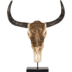 Lifestyle Stier Skull Ornament 72 x 21 cm - Reliëf