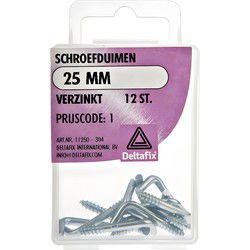 Schroefduim 25mm verz 12st