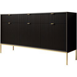 Meubella - Dressoir Navil 2 - Zwart - 154 cm