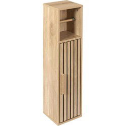 Toiletrolhouder met Reserverolhouder Klaus wc kastje staand Hout