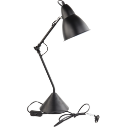 MISOU Bureaulamp - Zwart - Verstelbaar - Metaal - Retro - 25x15x62cm