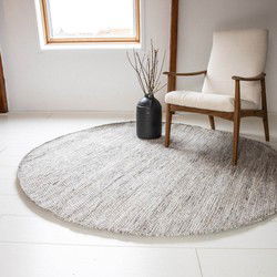 Vloerkleed Gerecycled Materiaal Rond Ciro Naturel gemeleerd (bruin/wit/antraciet) Beige,Grijs - Gerecycled-materiaal