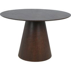 Eettafel Bruin - MDF - Ø120x76cm - Eettafel Bolton