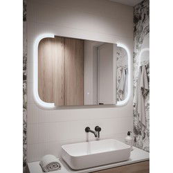 Badplaats Badkamerspiegel Franca LED - 80 x 60 cm - LED verlichting - Badkamer Spiegel - Spiegel Douche
