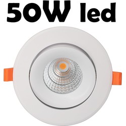 Grote 50W LED dimbare inbouwspot 5 jaar garantie 193 mm buitenmaat