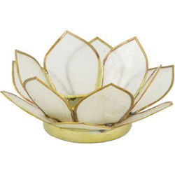 Tealight holder capiz nature diameter 12 x 4 cm