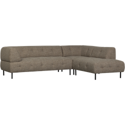 WOOOD Lloyd Hoekbank Rechts - Polyester - Donkerbruin - 77x267x91/205