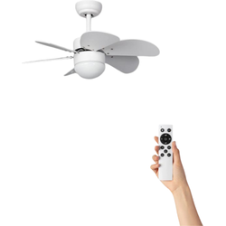 Plafondventilator Noud met verlichting - Ø81cm - 6 snelheden- Afstandsbediening - Wit