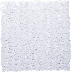 Transparante anti-slip douche mat 53 x 53 cm vierkant - Badmatjes