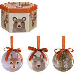 House of Seasons Kerstballen Cadeauset - 14 Stuks - Ø8 cm - Onbreekbaar - Oranje, Lichtgroen