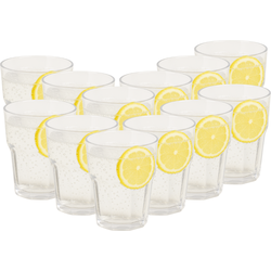 OTIX Kunststof Drinkglazen - 12 Stuks - Limonadeglazen - Waterglazen - Strand - Camping Servies - 275ML - Glazen - OCEANI