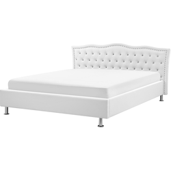 METZ  - Tweepersoonsbed - Wit - 160 x 200 cm - Kunstleer