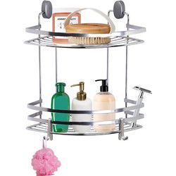 Concorde - Doucherekje met haakjes hoek model 2-laags - H30 cm - Douche- en badrekjes