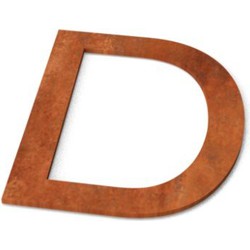 Letter D Model: Huisletter Corten
