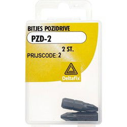 Bitjes pozidrive pzd-2 2 st.