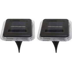 Progarden Buiten lampje/prik spots - 2x - solar verlichting - tuin - Grondspotjes